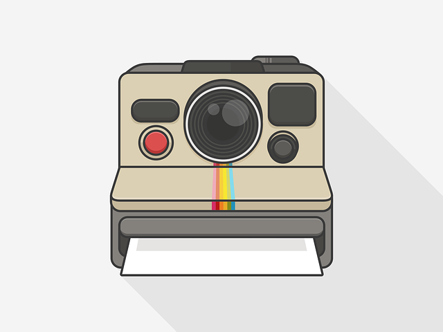 Polaroid-Kamera als Vektorzeichnung