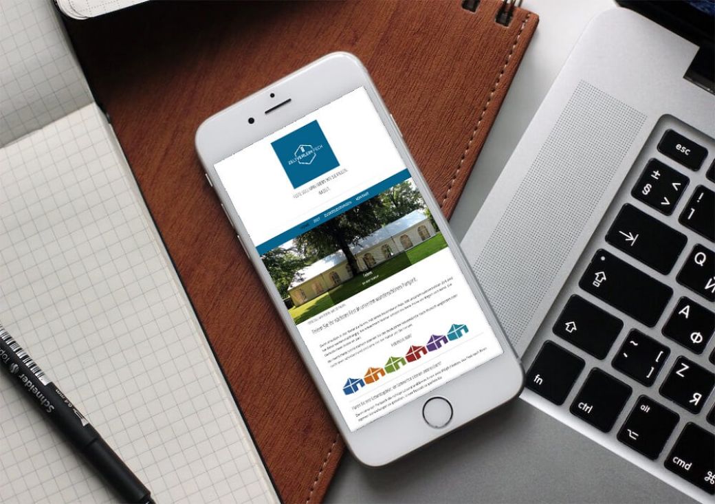 Mockup Webseite Zeltverleih Fech