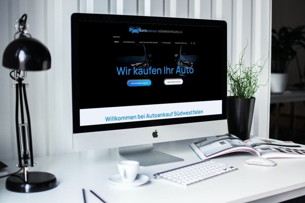 Mockup Webseite Autoankauf Südwestfalen