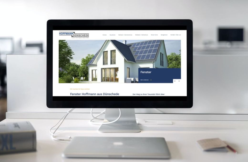 Mockup der Webseite Fenster Hoffmann Dünschede