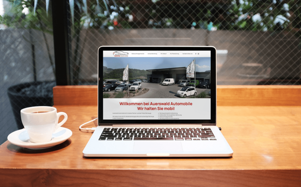 Mockup der Webseite Auerswald Automobile