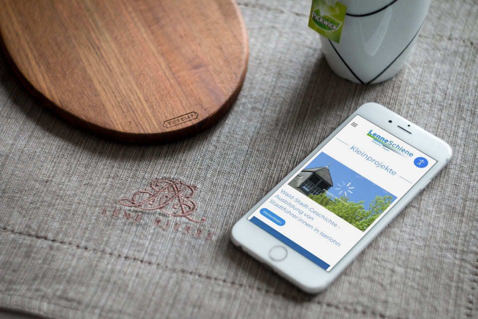 Mockup Webseite LEADER LenneSchine